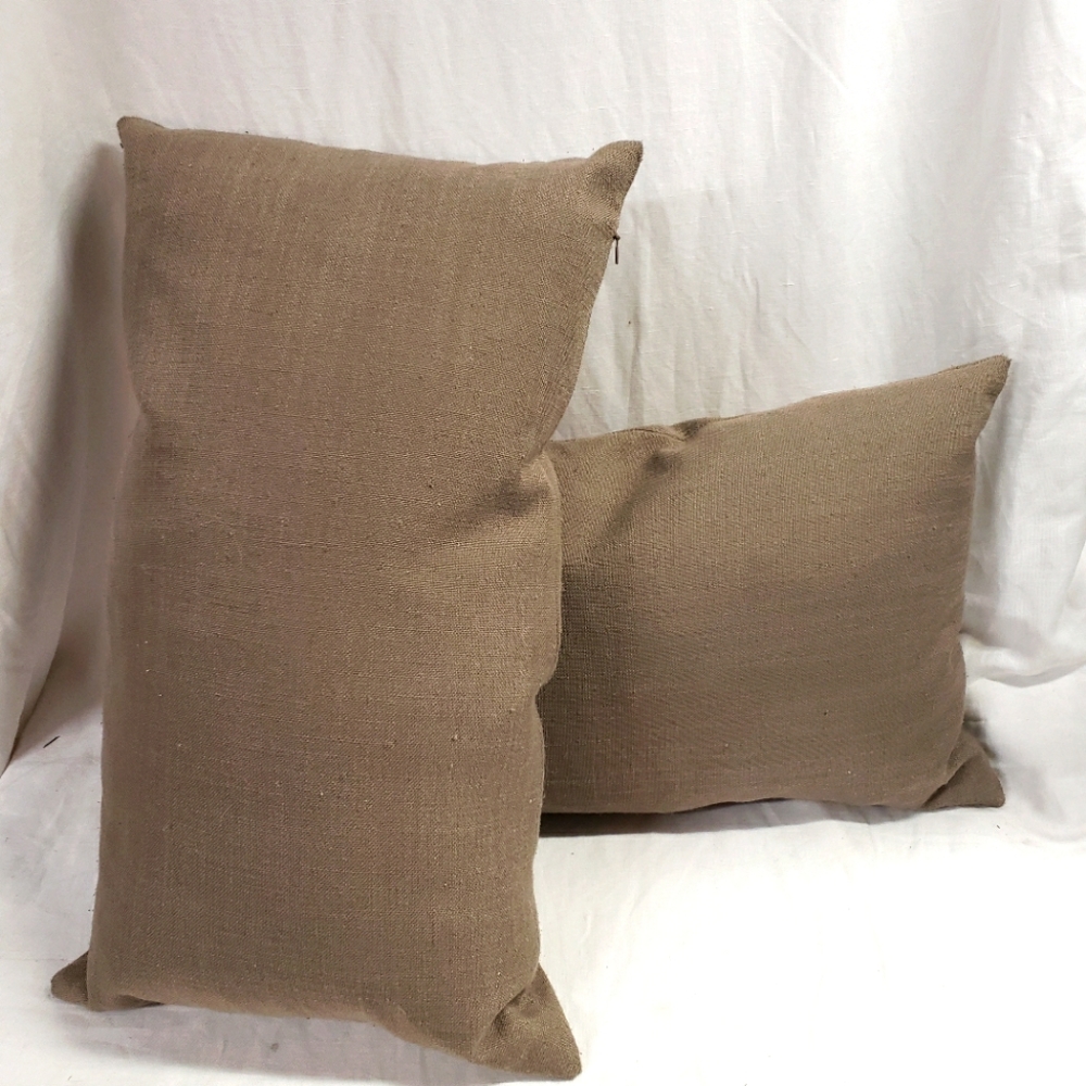 pair of down throw pillows